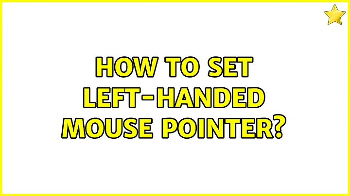 Ubuntu: How to set left-handed mouse pointer?