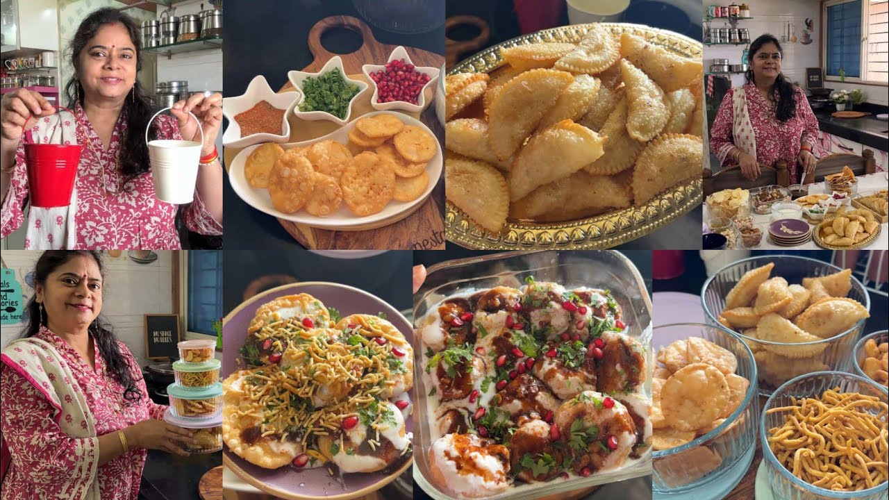 joro se chal rahi holi taiyari🎨 Guest surprise ho jayenge +teatime snacks🍱 dahi bhalla🌺 papadi chaat