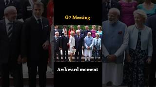Awkward Moment at G7 Meeting at France #g7 #awkwardmoments #mkdi #trump #france #india #usa #iran