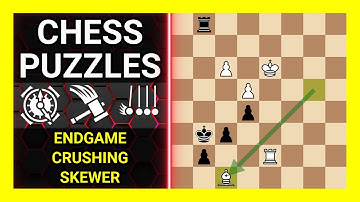 Chess Puzzles to Practice. Themes: Endgame, Crushing, Skewer. Learn Chess