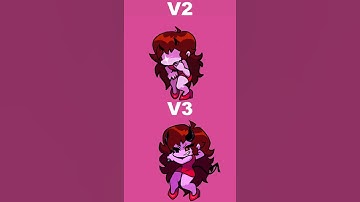 FNF - GF RESKIN [V2 VS V3] (SPRITES) (FNF MOD) #shorts