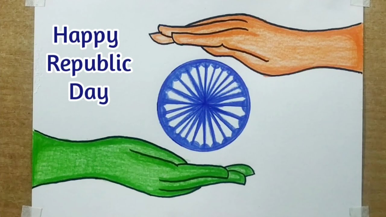 Republic Day Drawing | Special Happy Republic Day Drawing | Republic Day Poster Drawing | 26 January