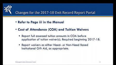 2017-18 Unit Record Report Training - Non-CTCs