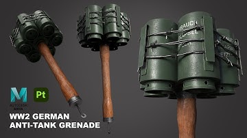 WW2 German Anti-Tank Grenade | Autodesk Maya + Substance Painter