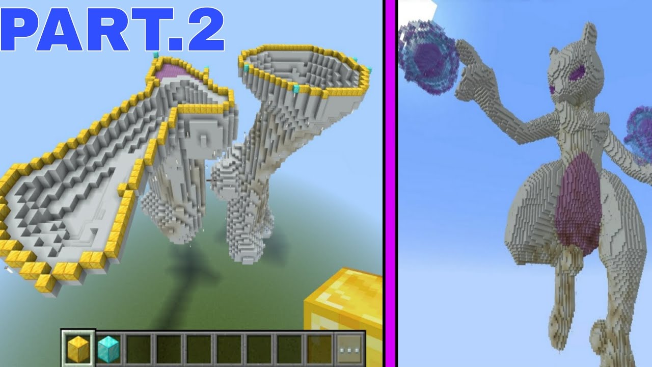 Minecraft Big Mew Two Pokemon Build Part.2 - YouTube