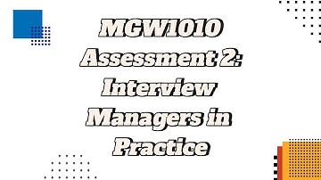MGW1010 Assessment 2: Interview Manager in Practice