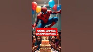 Funniest Superhero Birthday Party Ever! 🎈#shorts #funnyshorts