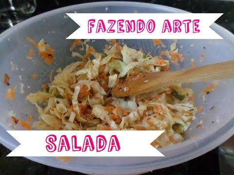 Fazendo Arte: Salada de Repolho com Cenoura, pimentão e alho dourado