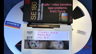 Brain dump from video transfer business: Tape problems & what can be done.