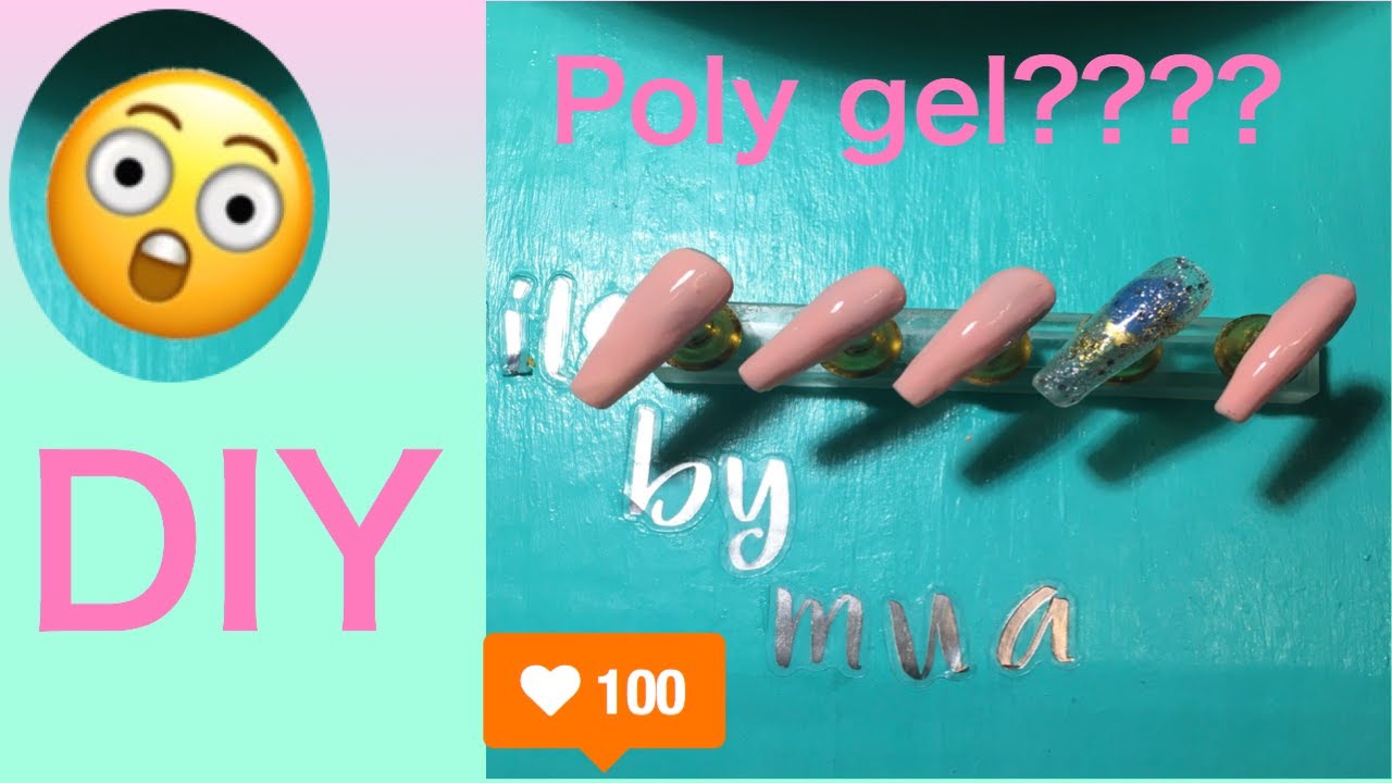 DIY poly gel nails 1st try!!! YouTube