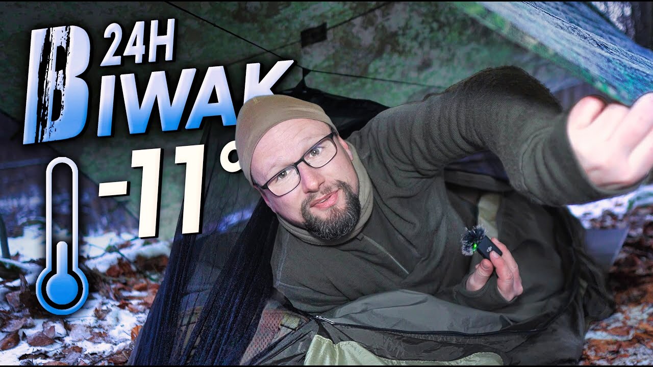 Übernachtung im Schnee bei -11°C ❄️ | Bushcraft Winter-Overnighter