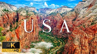 FLYING OVER THE USA (4K UHD) - Calming Piano Music With Stunning Beautiful Nature Film For Reading