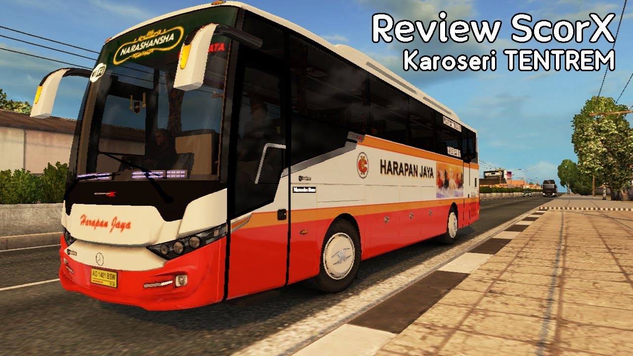 Review ScorX BSW Harapan Jaya | ETS2 Mod Bus Indonesia ...