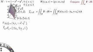 M234  -  13.7 Example 3  -  Vector Surface Integral over a Graph