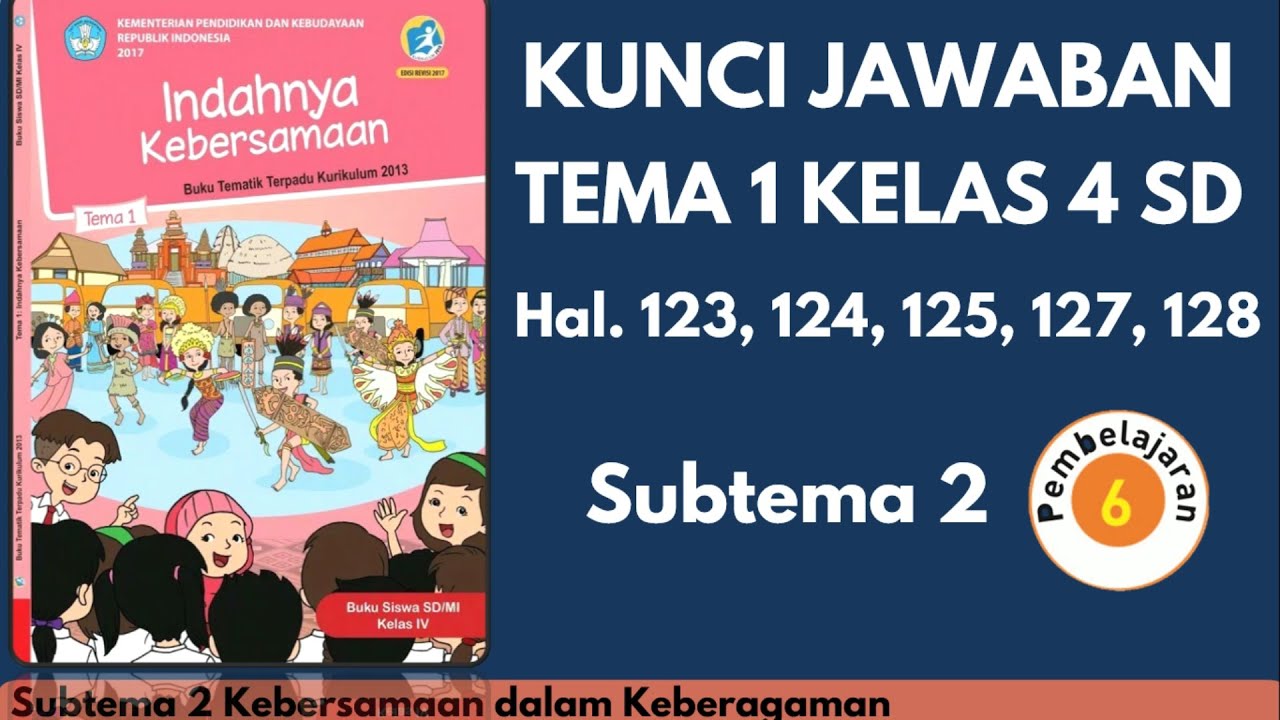 Kunci jawaban tema 1 kelas 4 halaman 123