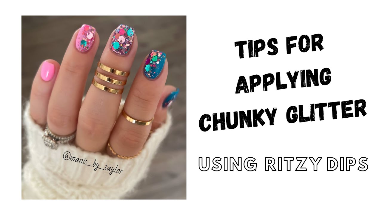 Encapsulating Chunky Glitter On Short Nails ✨