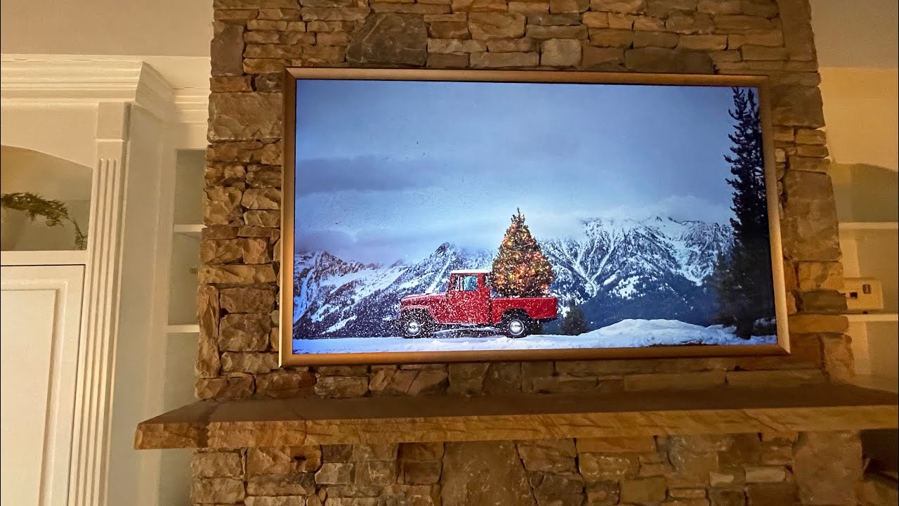 DIY Frame TV On Brick Fireplace YouTube DIY Frame TV On Brick Fireplace YouTube