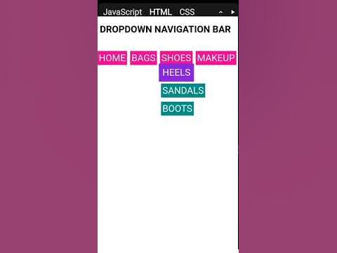 How to Build HTML Drop down Navigation Menu #dropdownmenu #shorts #html ...