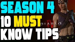 Diablo 4 - 10 Tips EVERY Player Should Know In Season 4