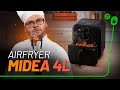 Limpeza sem esforço e alimentos saborosos e visual retro: Airfryer Midea 4L