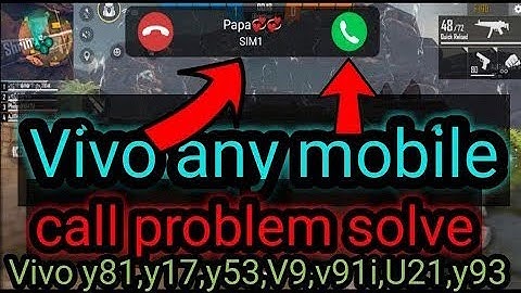 Vivo phone me free fire khelte samay incoming calls problem solve | Tech Support