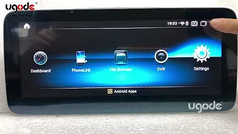 ugode android Benz Screen GPS  set aux manual for android sound output