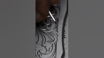 Deep Level background. #engraving #handengraving #customengraving #acanthus #scroll #knife