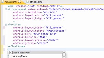 Android Application Development Tutorial   7   Creating A Button in XML and Adding an ID