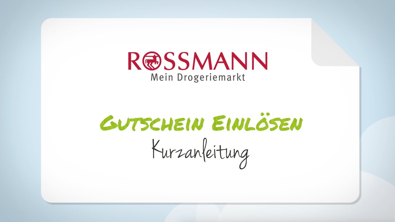 Rossmann Gutschein Einlosen Schritt Fur Schritt Anleitung Youtube