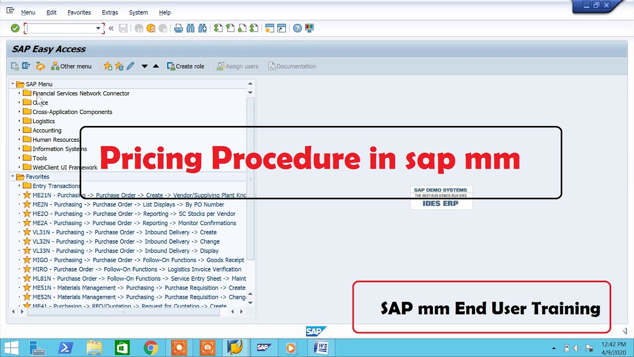 pricing procedure assignment in sap mm