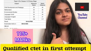 Qualified ctet in first attempt|| 117 marks | real preparation and strategy #viralvideo #ctet