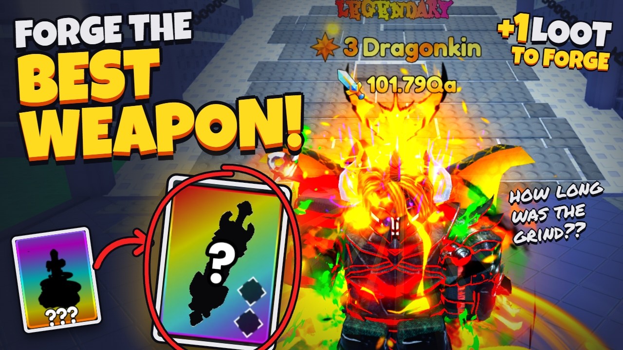 Enhance +1 Loot To Forge gameplay video: Roblox +1 Loot to Forge [Forge the Best Weapon in the Game!]