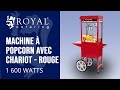 Machine  popcorn avec chariot royal catering rcpw16e  prsentation du produit