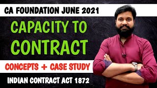 Capacity To Contract Indian Contract Act l CA Foundation