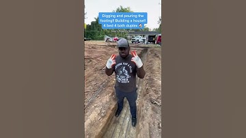 Digging and pouring the footing. Building a house!! #buildingahouse #mybloopers