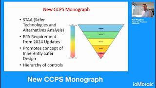 New CCPS Monograph Process on Safer Technologies and Alternatives Analysis (STAA)