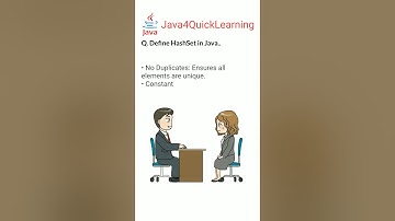 Define HashSet in Java #corejava #hashset #collectionframework #java4quicklearning