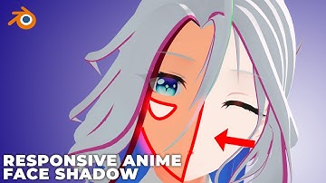 How to make RESPONSIVE ANIME FACE SHADOW - Blender Tutorial