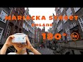 Mariacka street. City of Gdansk in Poland.  VR 180° stereoscopic video for virtual reality headset.