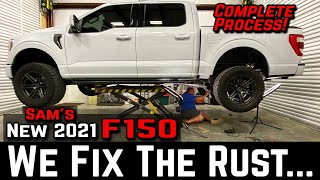 New Ford F150 Rusty Rear End  We Fix Sam's Rust Problem Once & For All! Rust Removed & Coated