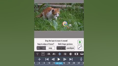 Using keyframes to animate movement of layers in the VidMix App