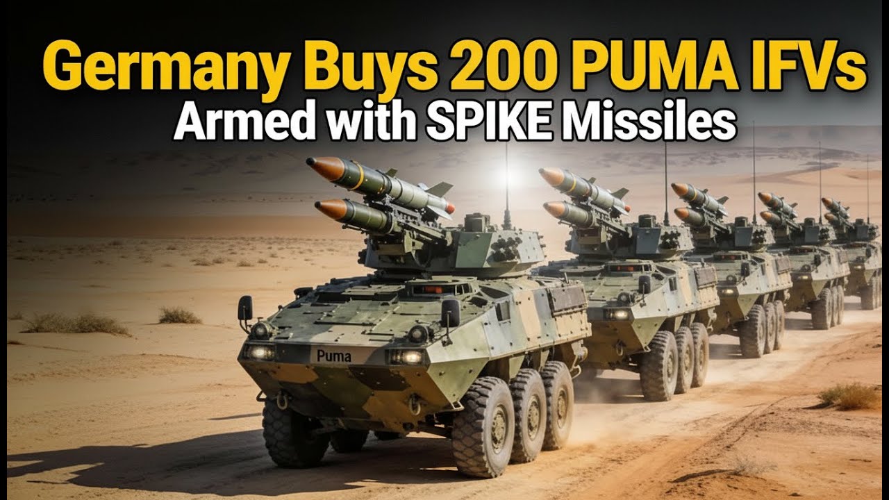 Германия закупила 200 современных боевых машин пехоты Puma, оснащенных ракетами SPIKE.