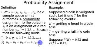 The Properties of Probabilities: Probability Assignment