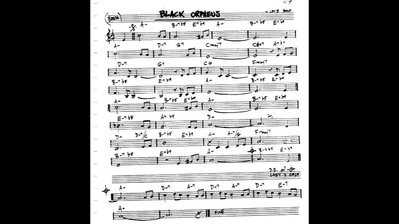 Black Orpheus Play along - Backing track (C key score violin/guitar/piano)  - YouTube
