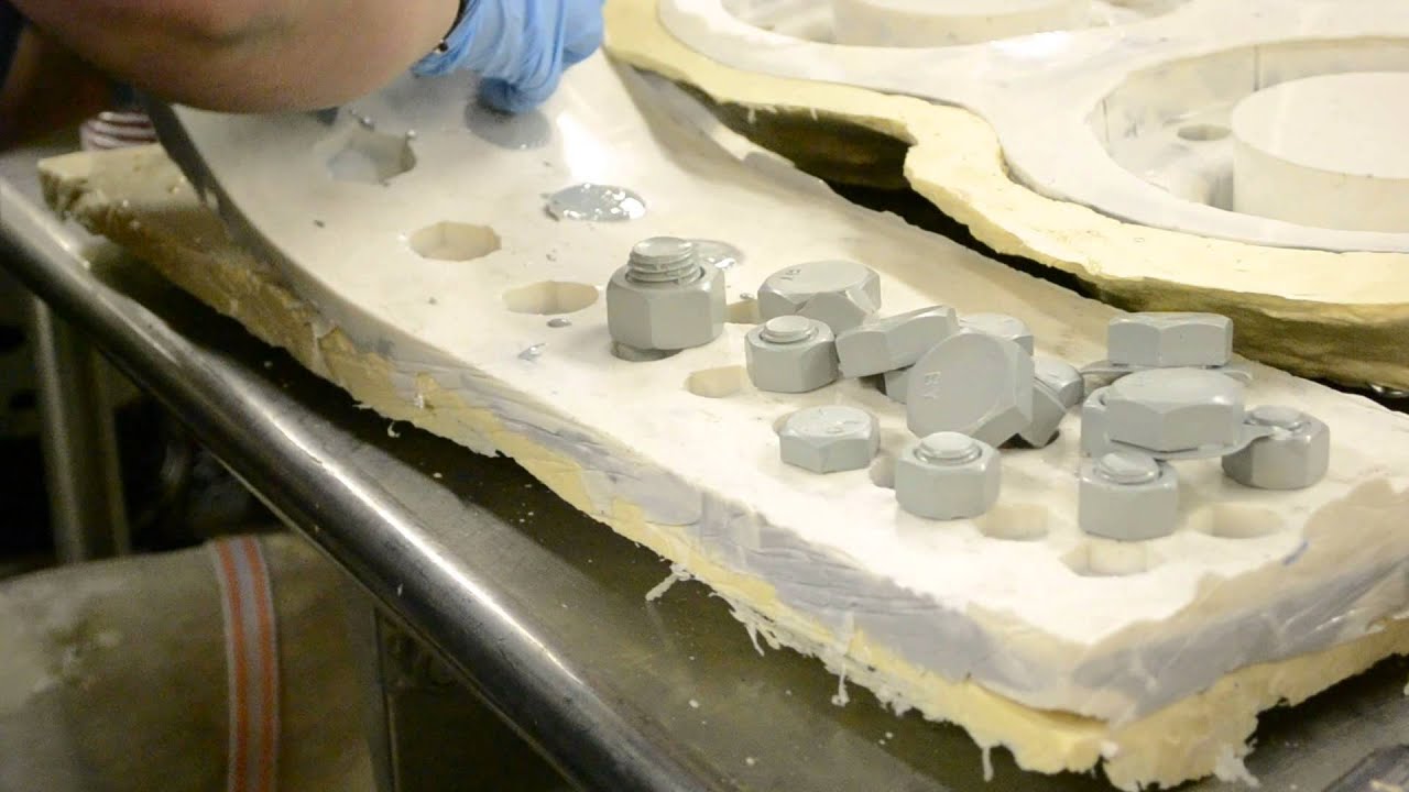 Demolding Resin Cast Bolt Heads - YouTube