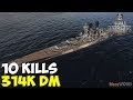 World of WarShips | Großer Kurfürst | 10 KILLS | 314K Damage - Replay Gameplay 4K 60 fps
