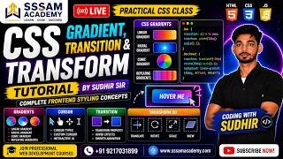 CSS Gradient, Transition & Transform Tutorial 🔥 | Cursor, Hover Effects & Transformations