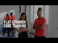 Flat stomach core training no equipment beginner friendly