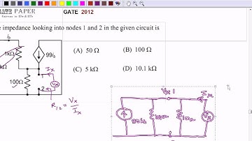 GATE 2012 ECE Effective impedance Thevenin
