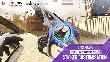 🪻 ICR-1 - Wisterian Visage Sticker Inspection | Garena Call Of Duty Mobile